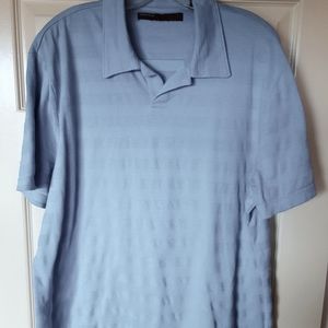 Perry Ellis polo xl light blue striped